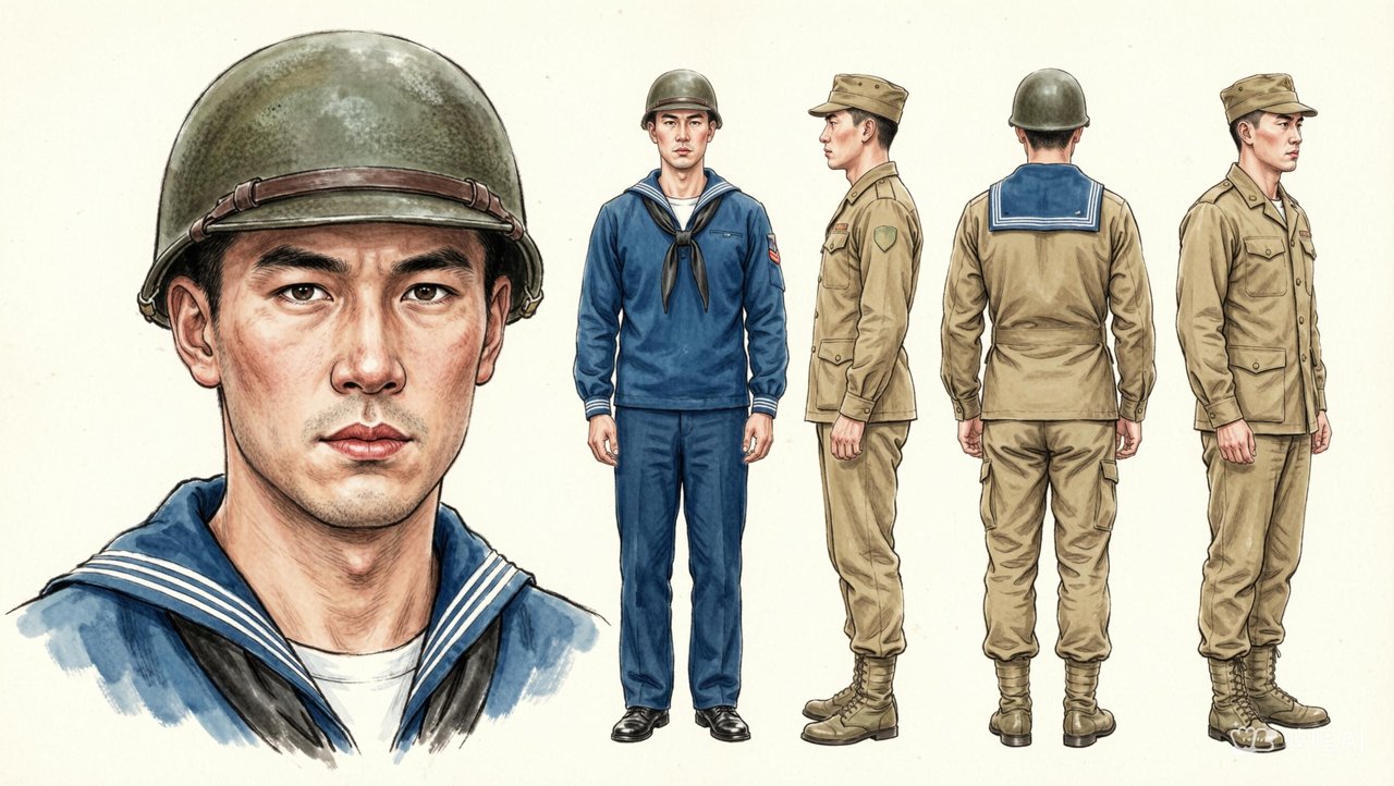 美军士兵与水兵